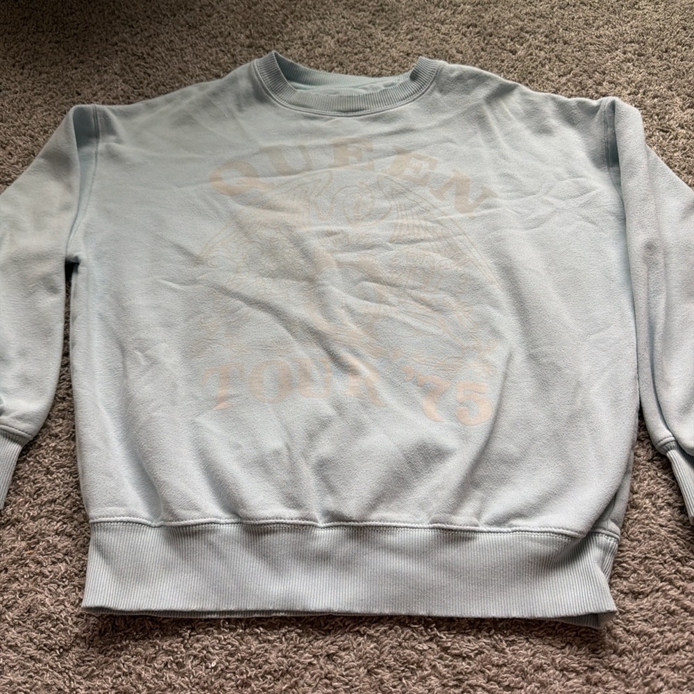 American Eagle Outfitters Soft Blue Crew Neck Sweater